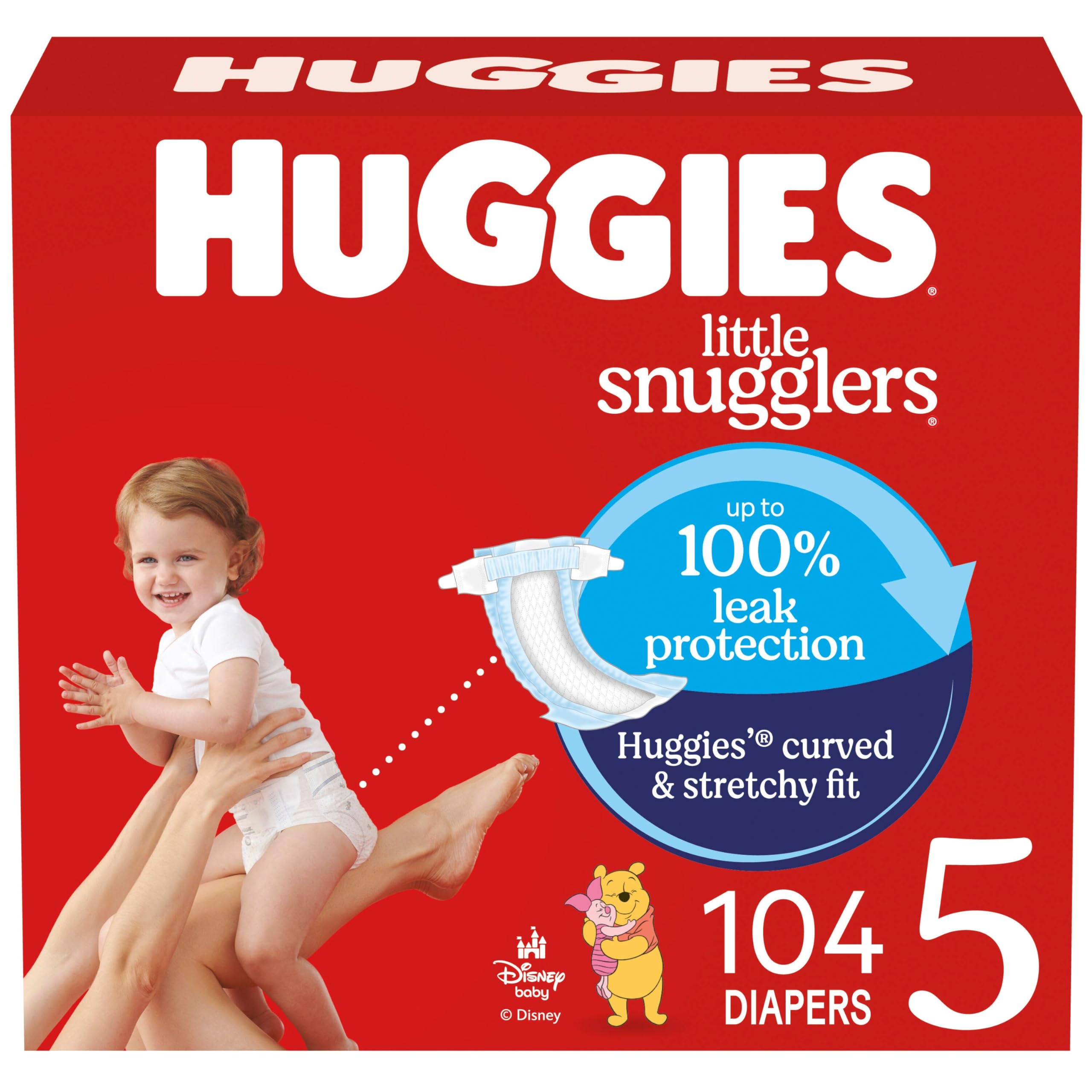 HUGGIES Little Snugglers Baby Diapers, Size 5, 27+ Lb., 104 Count 🍁 All In One Marketplace Canada
