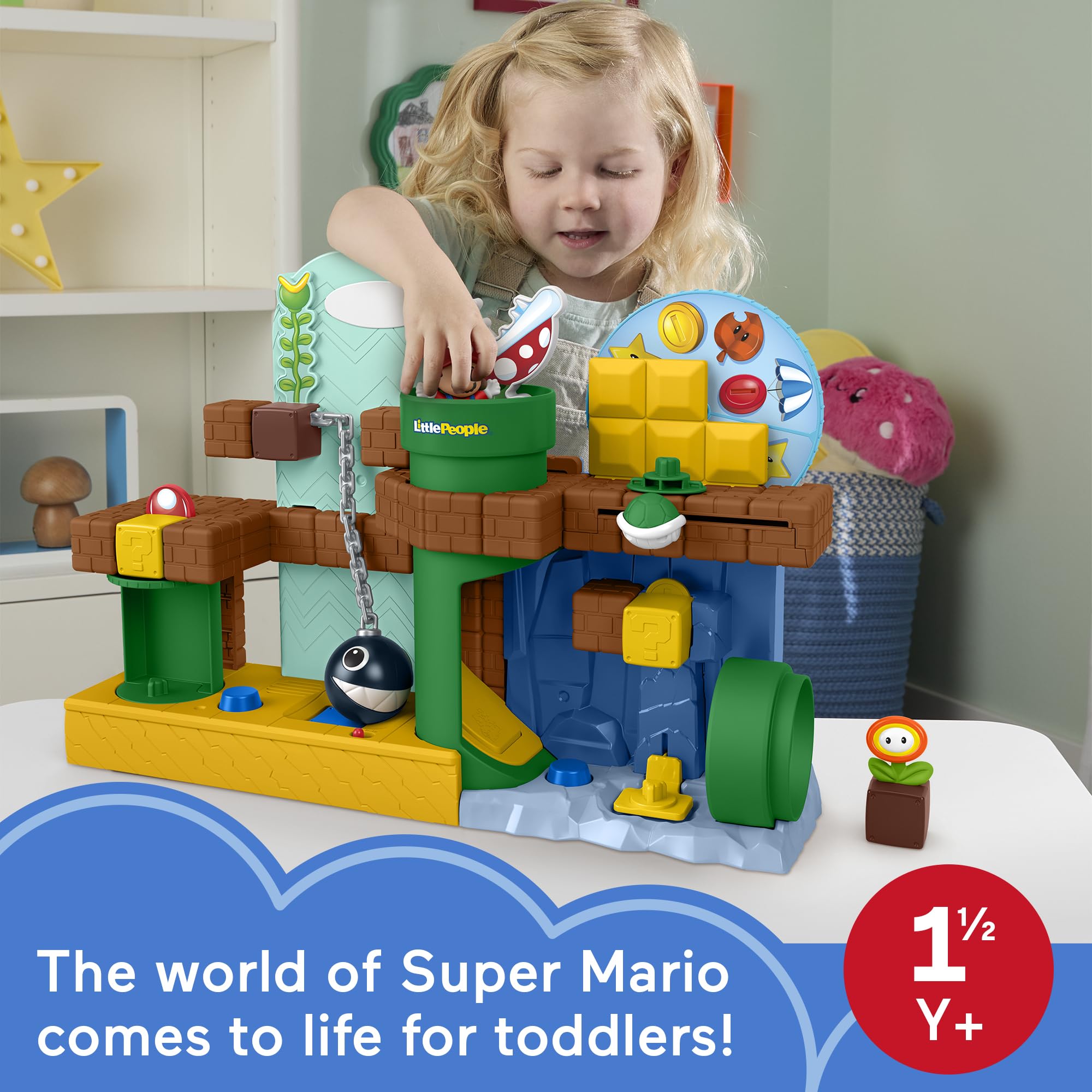 Fisher-Price Little People Toddler Toy My Mario Adventure Playset with Music Sounds & Figures, Preschool Kids Ages 18+ Months 🍁 All In One Marketplace Canada