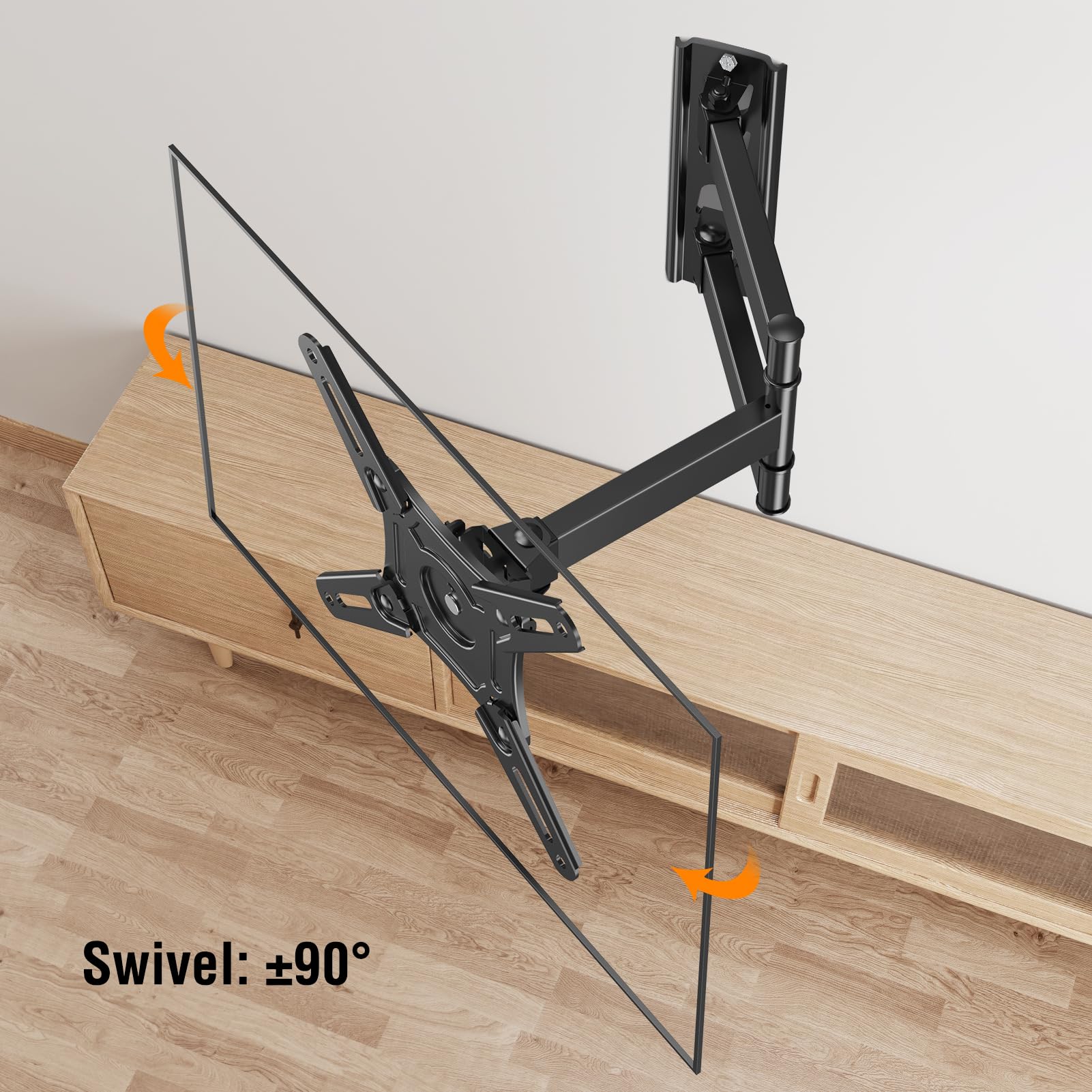 ELIVED Full Motion TV Monitor Wall Mount for Most 14-42 Inch LED LCD Flat Screen TVs & Monitors, Swivel Tilt Extension Rotation TV Mount Bracket Max VESA 200x200mm, up to 44 lbs 🍁 All In One Marketplace Canada