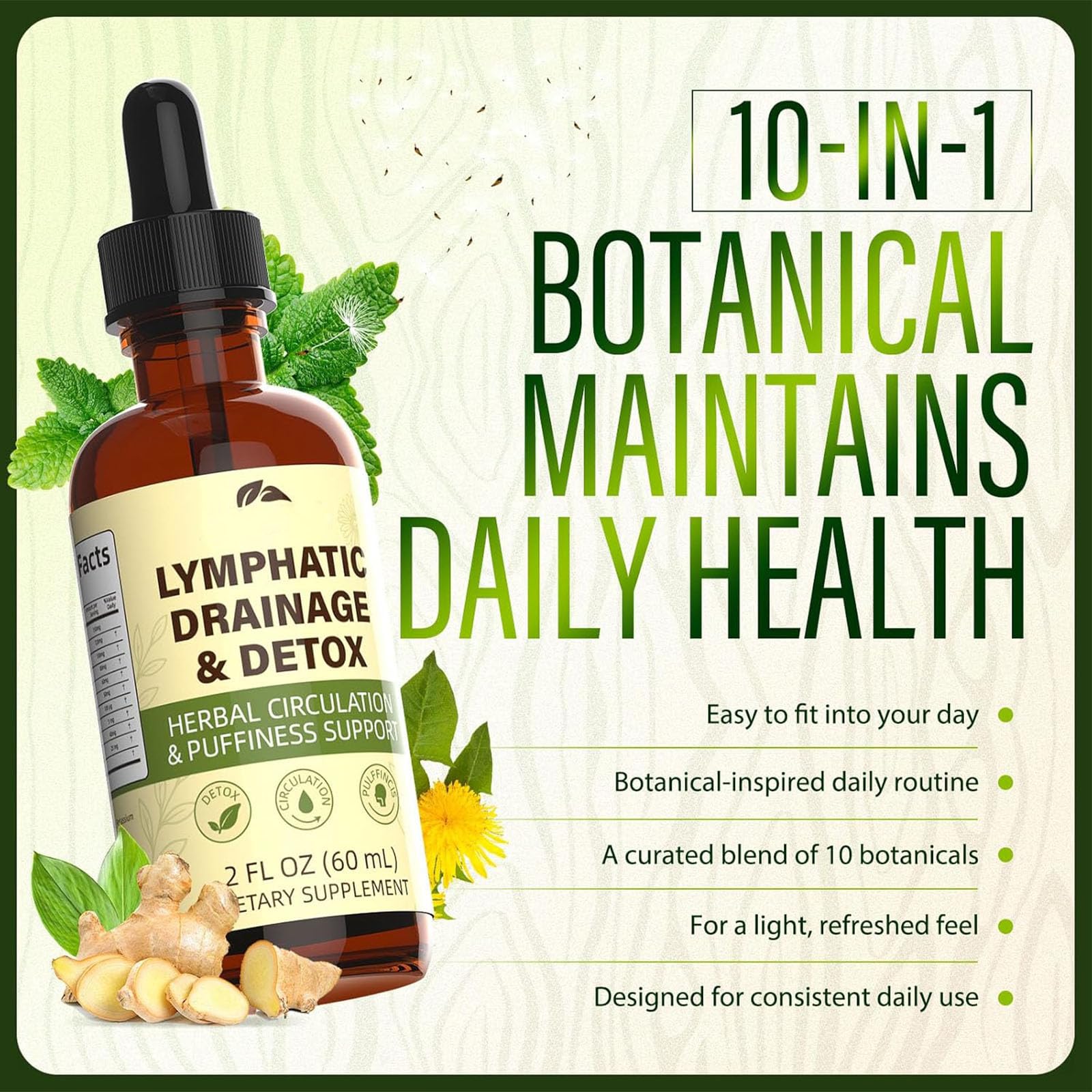 BiFiLabs Lymphatic Drainage Drops, for Body, Easy to use. 60mL / 2 fl oz (Large bottle) 🍁 All In One Marketplace Canada