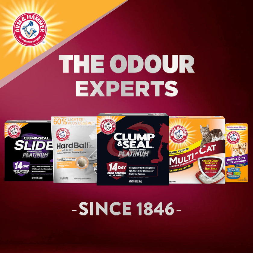 ARM & HAMMER Platinum Cat Litter Clump & Seal Complete Odour Sealing with 14 Days of Odour Control Multi-Cat, Hard Clumping Clay, 99.99% Dust Free 8.16kg (Pack of 1) 🍁 All In One Marketplace Canada