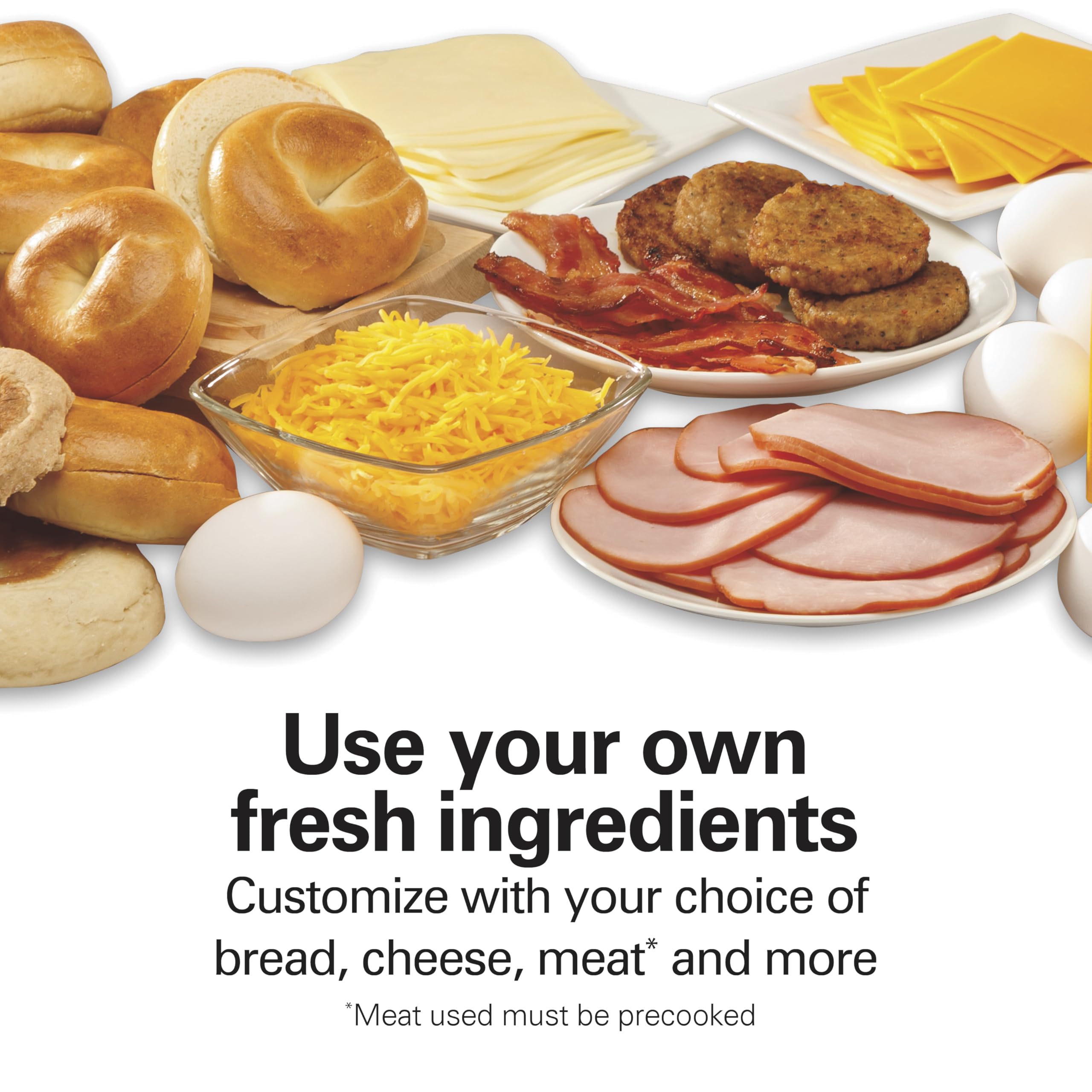 Hamilton Beach Breakfast Sandwich Maker with built in Digital Timer,600 W, PFAs Free, Silver (25478RC) 🍁 All In One Marketplace Canada