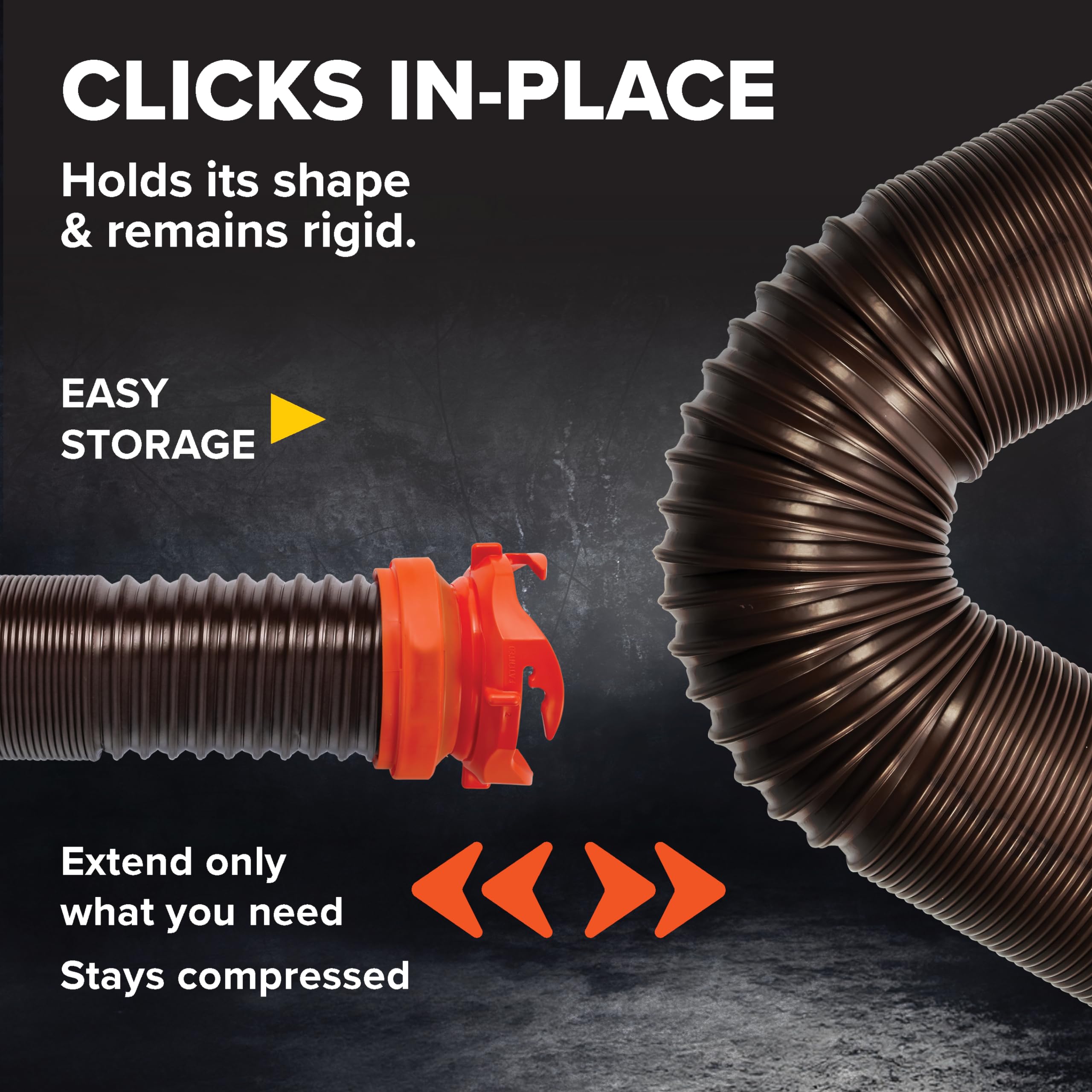 Camco RhinoFLEX 20-Ft Camper/RV Sewer Hose Kit - Features Clear Elbow Fitting w/Removable 4-in-1 Adapter - Connects to 3” Slip or 3”/3.5”/4” NPT Threaded Sewer Connection (39742) 🍁 All In One Marketplace Canada