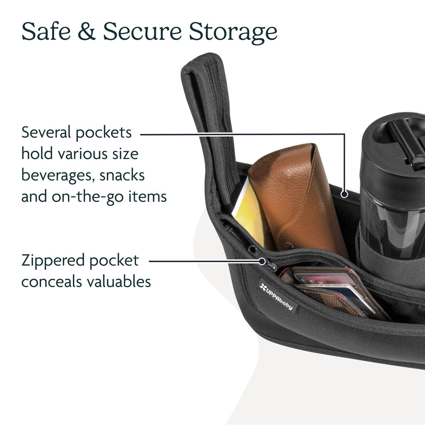 UPPAbaby Carry-All Parent Organizer/Fits on Vista, Cruz, Minu, Minu Duo, G-Series Strollers/Secure Zippered Pocket + Beverage Compartments 🍁 All In One Marketplace Canada