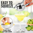 Zulay Large Lemon Squeezer Stainless Steel - Easy Squeeze Manual Heavy Duty Lemon Juicer Hand Press - Ergonomic Citrus Squeezer & Fruit Juicer for Small Oranges, Lemons, & Limes - Stainless Steel 🍁 All In One Marketplace Canada