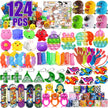 124 Pcs Party Favors for Kids, Goodie Bag Items, Loot Bag Fillers, Pinata Filler, Treasure Box Toys for kids Classroom Prizes, Treasure Chest, Easter Basket Egg Fillers Birthday Gifts 🍁 All In One Marketplace Canada