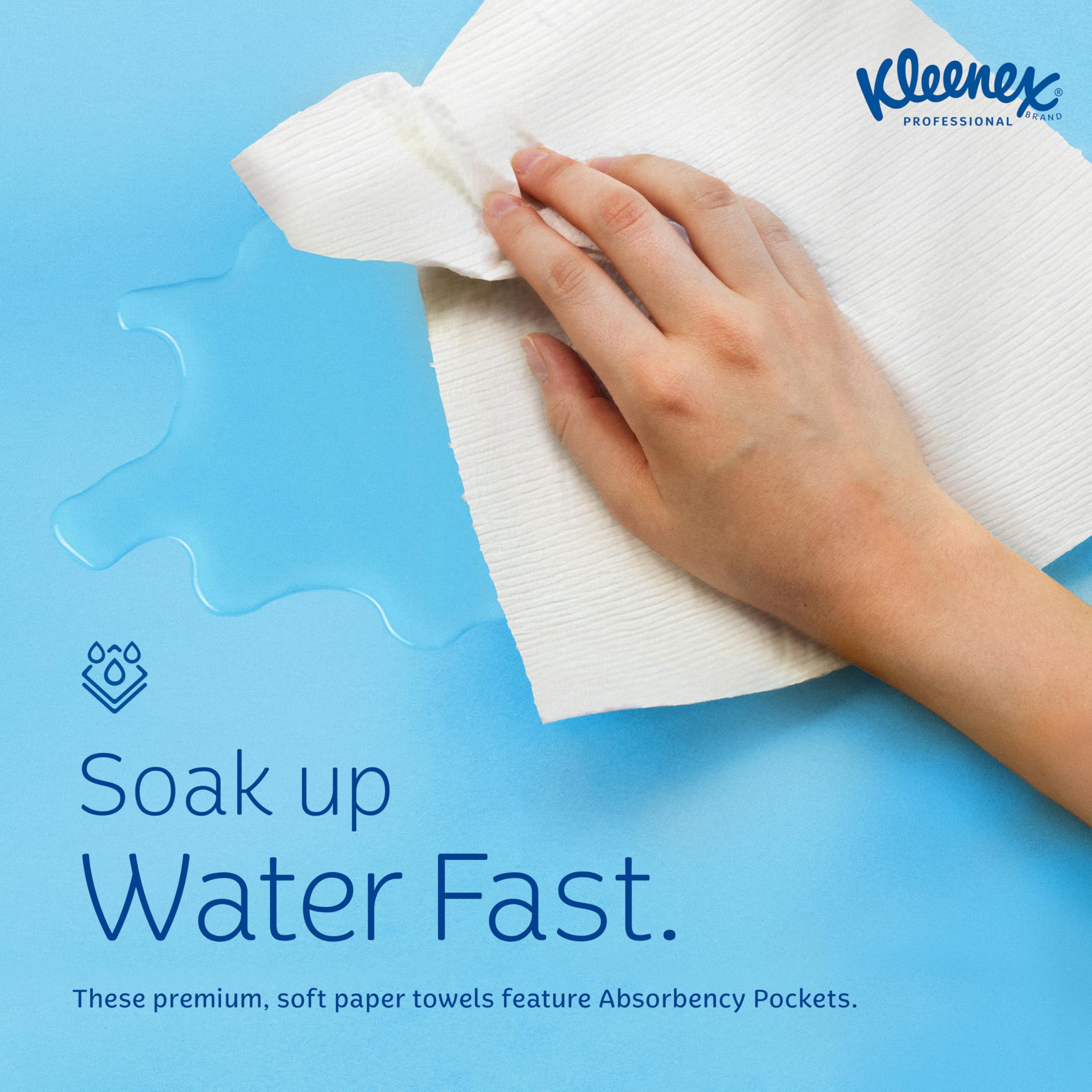 Kleenex Professional Universal Multifold Paper Towels, Bulk (02046), Absorbency Pockets, 9.2