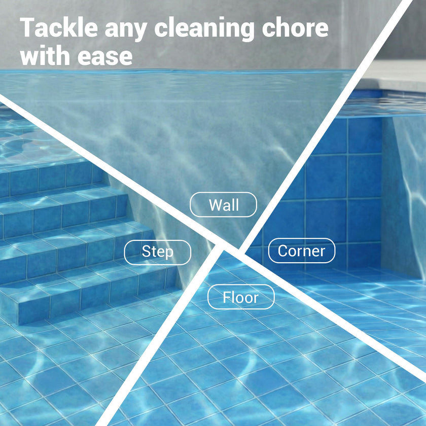Hushlight Handheld Hot Tub Vacuum – Lightweight Stick Cleaner for Above-Ground Pools, Includes 2 Brush Heads for Debris and Sand (Blue) 🍁 All In One Marketplace Canada
