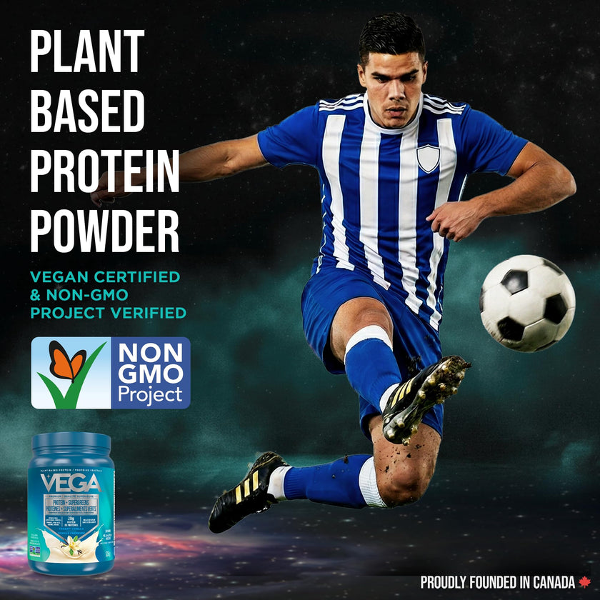 Vega Protein + Supergreens - 20g Plant-Based Pea Protein with Veggies, Vanilla, 18 Servings, Vegan Keto, Non-GMO, Gluten Free, Dairy Free, Low Carb, 526g (Packaging May Vary) 🍁 All In One Marketplace Canada