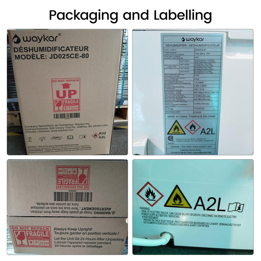 Waykar 80 Pints 2025 Energy Star Dehumidifier for Spaces up to 5,500 Sq. Ft for Basement and Home, Large Room with Drain Hose and 1.14 Gallons Water Tank 🍁 All In One Marketplace Canada