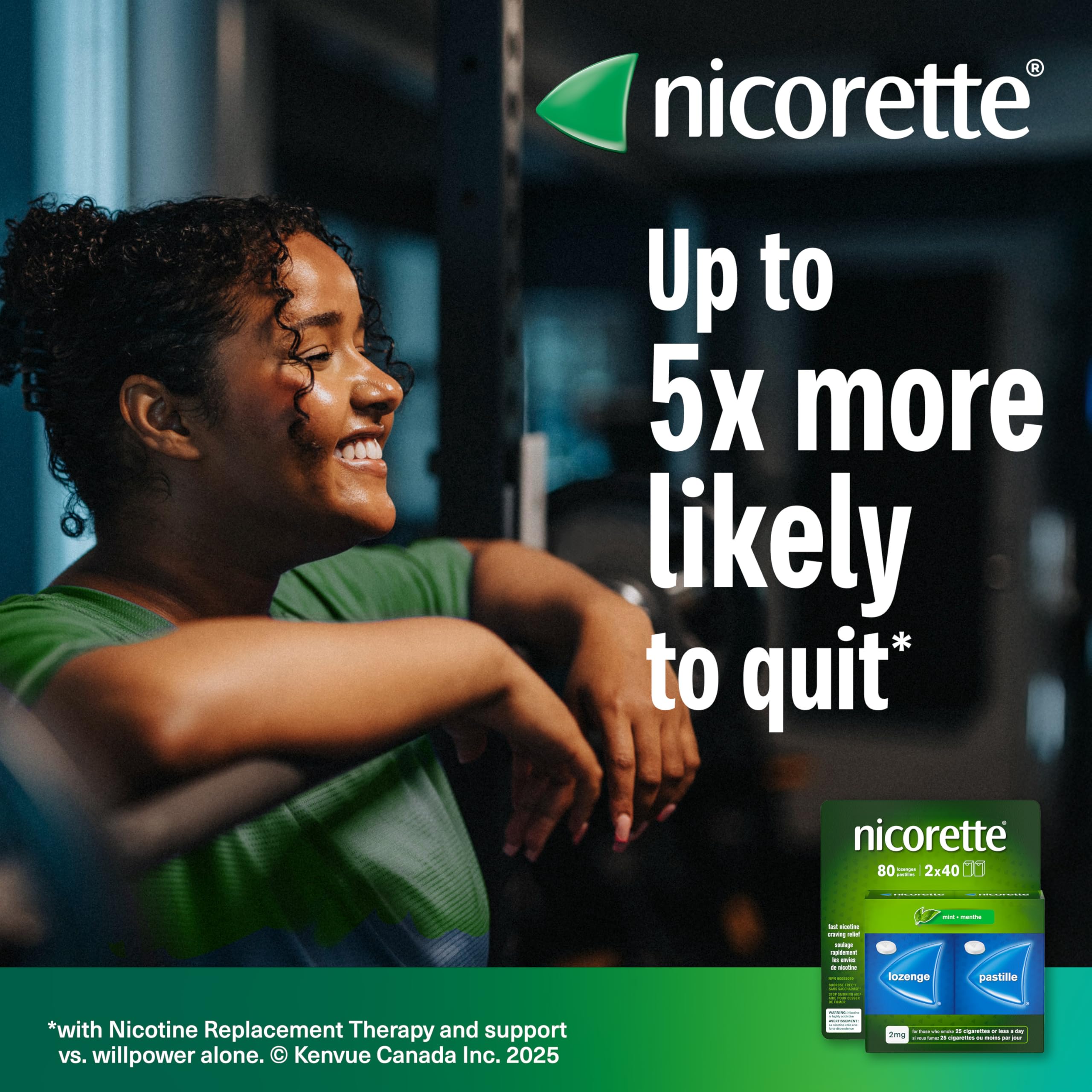 Nicorette 4mg Mint Nicotine Lozenges – Quit Smoking Aid, 160 Count 🍁 All In One Marketplace Canada