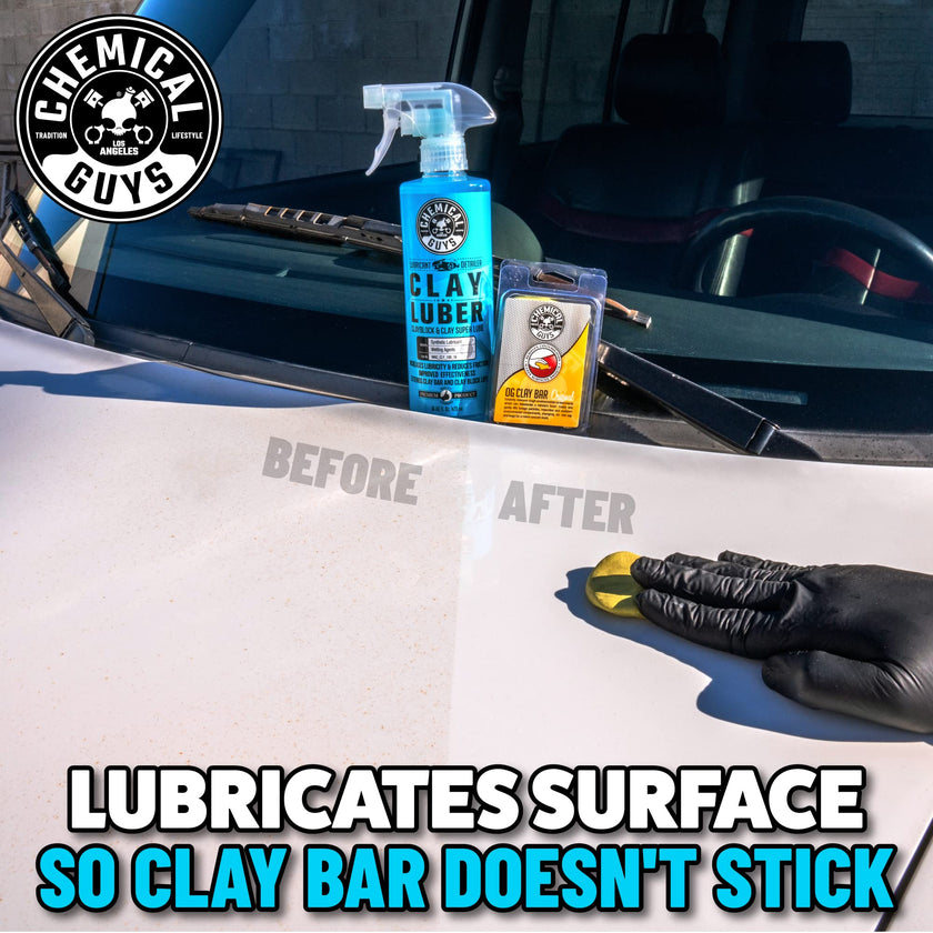 Chemical Guys OG Clay Bar & Lubber Synthetic Lubricant Kit, Light/Medium Duty, 473 ml (2 Items), Yellow 🍁 All In One Marketplace Canada