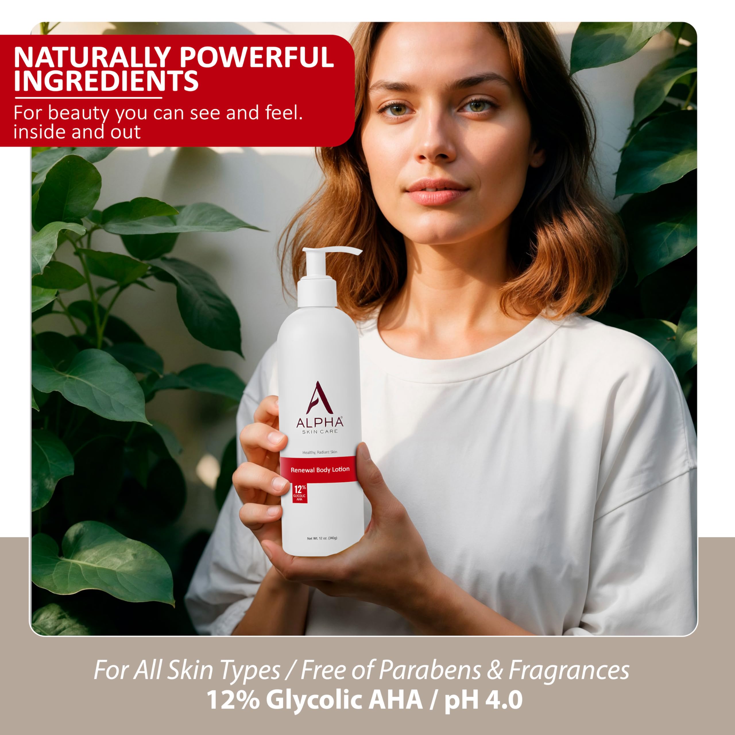 Alpha Skin Care Revitalizing Body Lotion, 12% Glycolic AHA, Daily Moisturizer, Hydrates & Exfoliates, Anti-Aging, 12 Oz 🍁 All In One Marketplace Canada