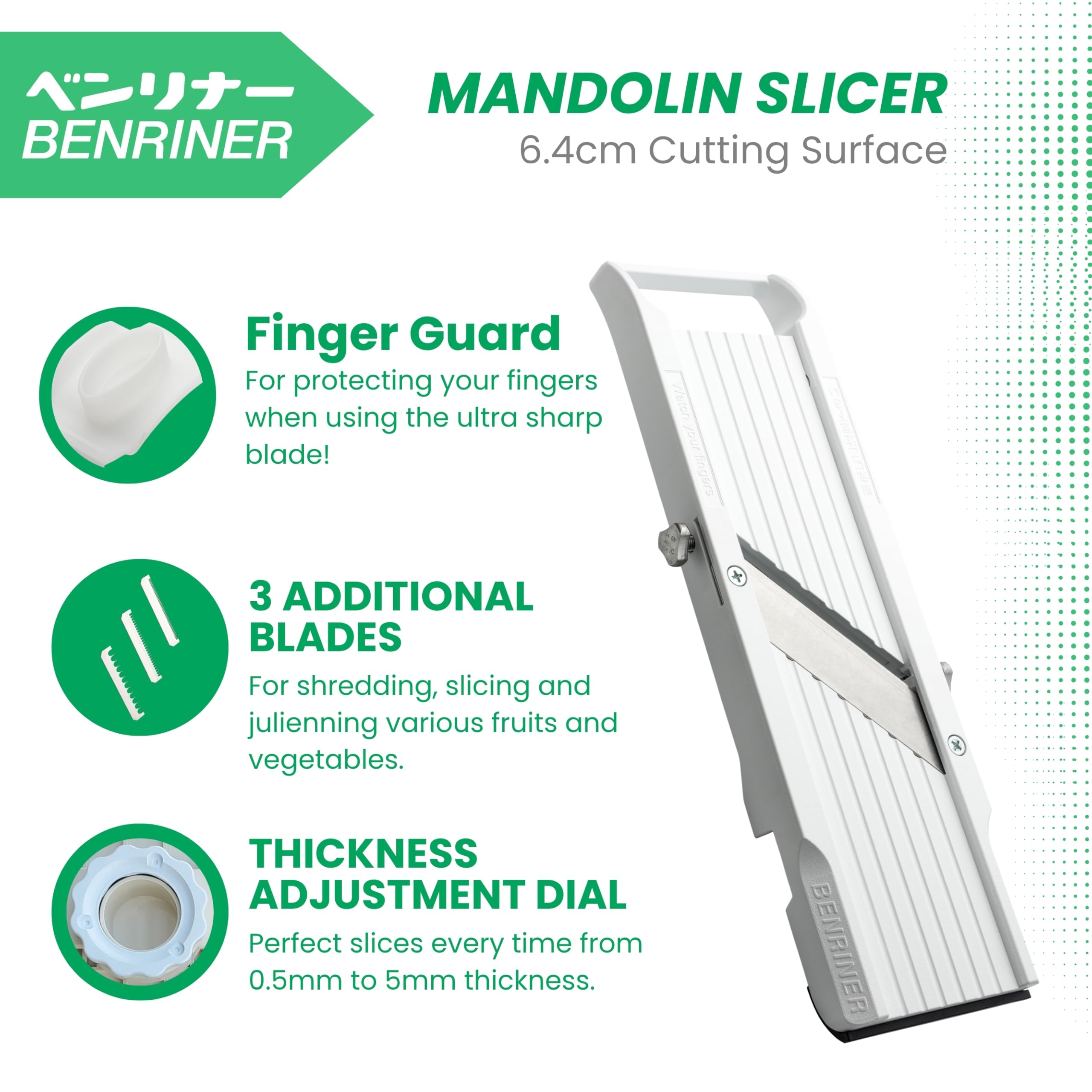 Benriner Japanese Mandolin Vegetable Cutter 3.5 Wide (7015S) 🍁 All In One Marketplace Canada