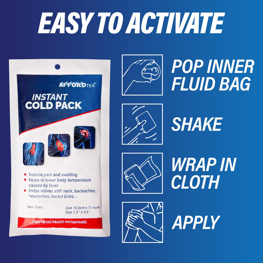 36 Instant cooler Ice pack- Ice packs Large (7.5 x 4.5 Inches) - Ready to use – Ideal for Injuries, Inflammation, Sprains, Strains,Pain relief 🍁 All In One Marketplace Canada