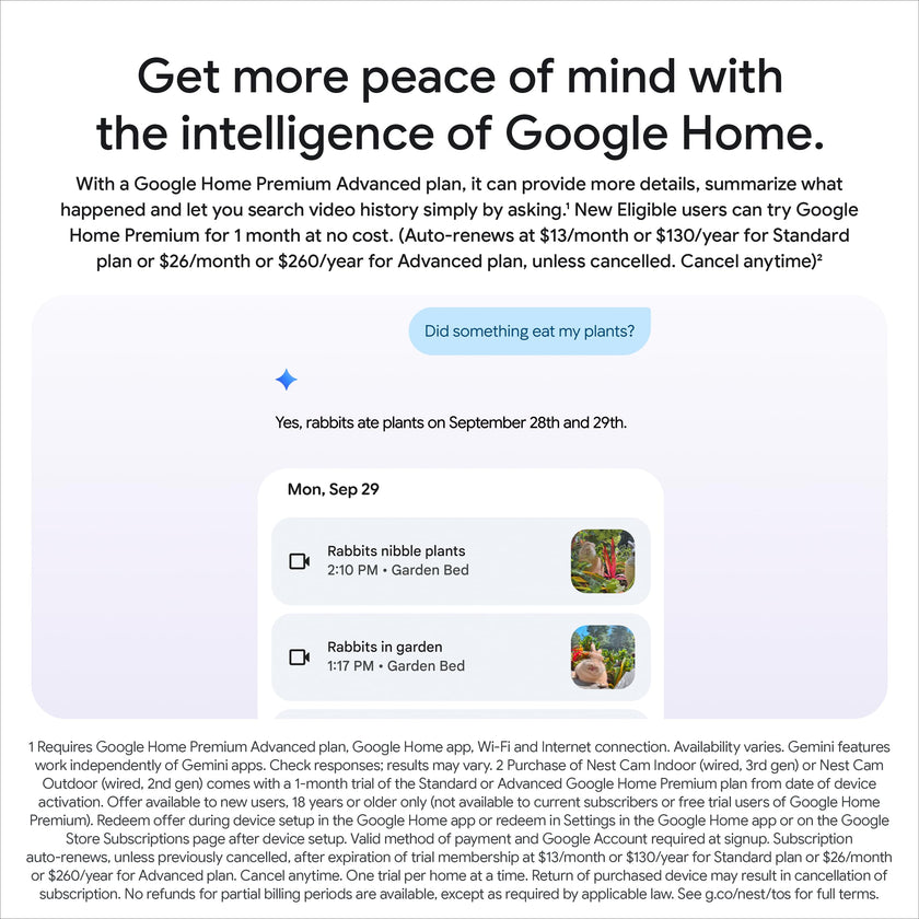 Google Nest Cam Outdoor (Wired, 2nd gen) - 2K Video and Gemini - 1-Pack 🍁 All In One Marketplace Canada