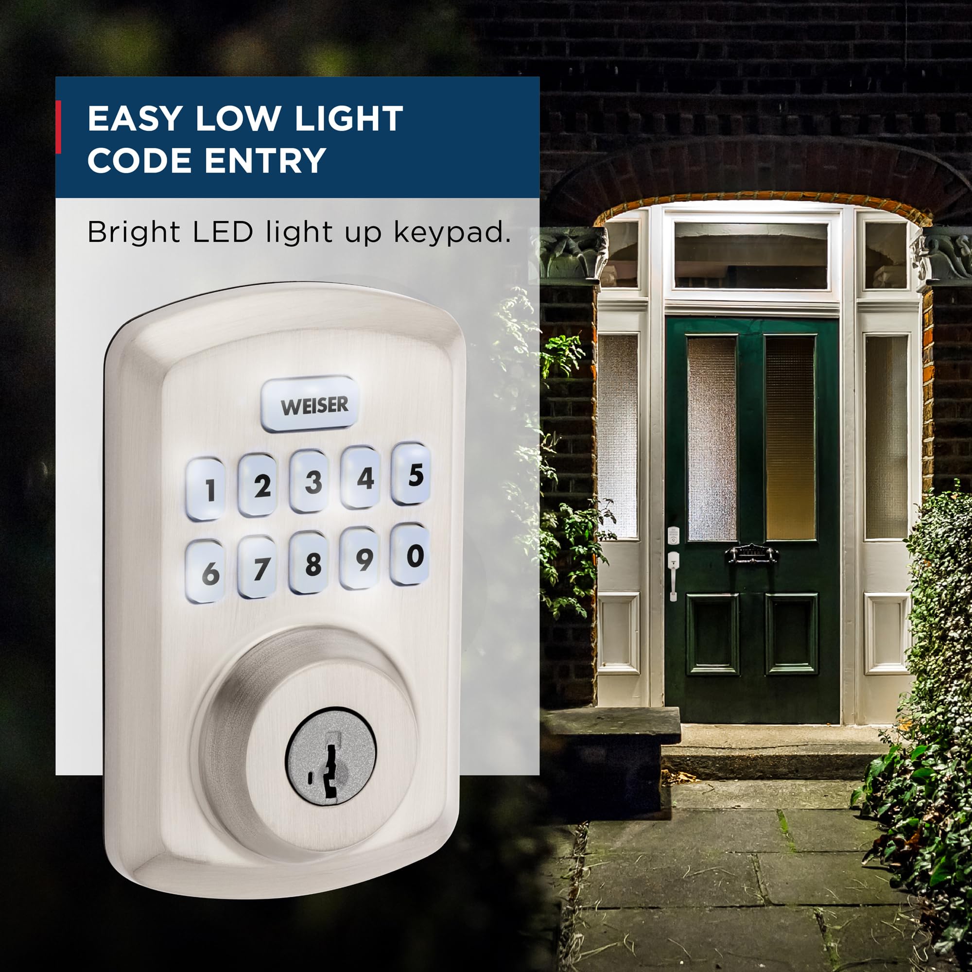 Weiser Powerbolt 3 x Daylon Combo Pack, Keyless Entry Door Lock/Deadbolt with Door Handle/Lever in Satin Nickel, 10-Button Keypad Door Lock, Electronic Door Locks for Front Door 🍁 All In One Marketplace Canada