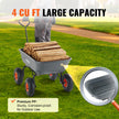 VEVOR Dump Cart, Poly Garden Dump Cart with Easy to Assemble Steel Frame, Dump Wagon with 2-in-1 Convertible Handle, Utility Wheelbarrow 600 lbs Capacity, 10 inch Tires 🍁 All In One Marketplace Canada