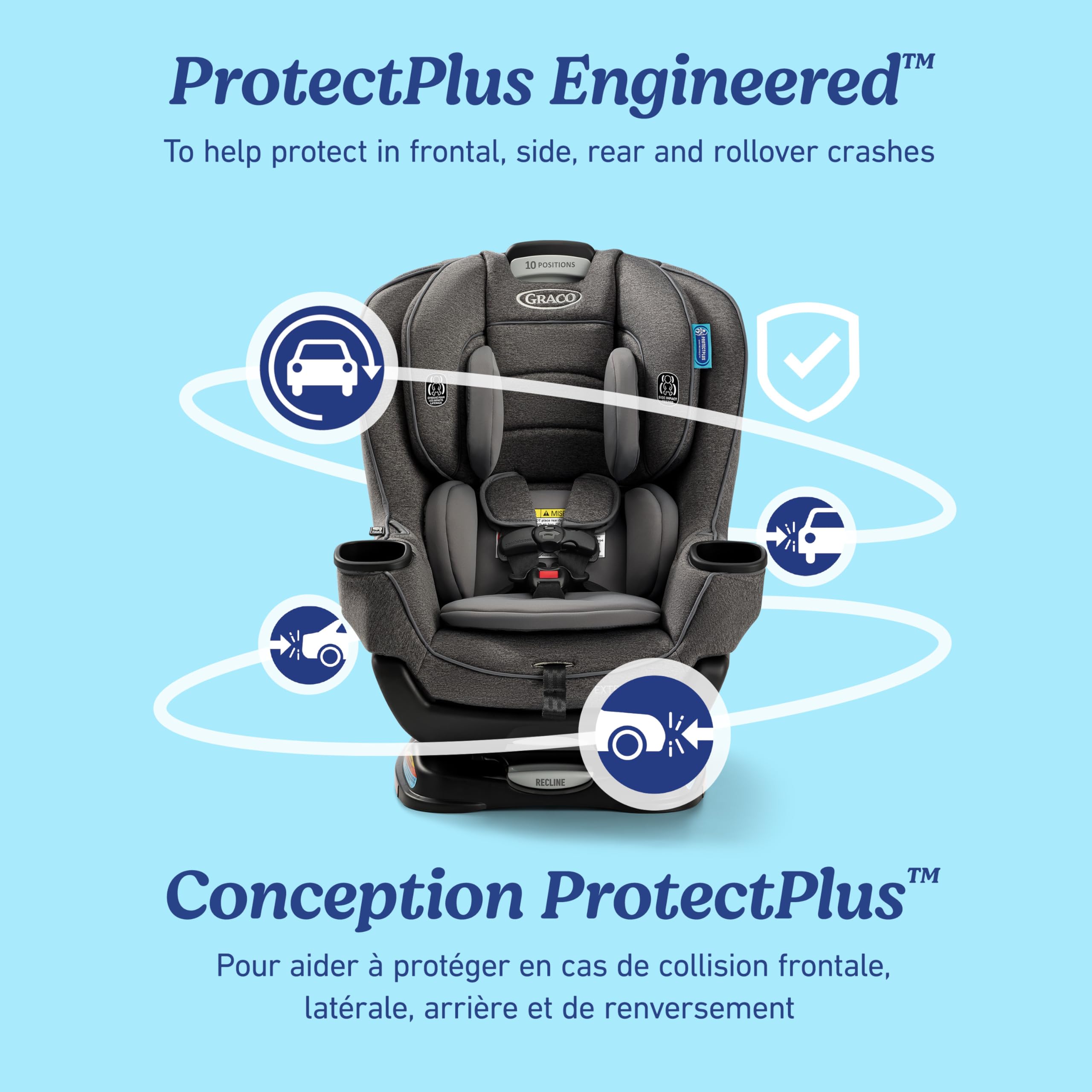 Graco Extend2Fit Convertible Car Seat, 2-in-1 Forward & Rear-Facing Baby Car Seat, 1.8-30 kg (4-65 lb), Titus 🍁 All In One Marketplace Canada