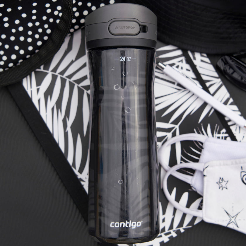 Contigo Jackson 2.0 Tritan Water Bottle with Leak-Proof AUTOPOP Locking Lid, BPA-Free Plastic, Dishwasher Safe, Licorice, 24 oz (709 mL) 🍁 All In One Marketplace Canada