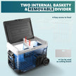 EUHOMY 12 Volt Refrigerator, 37QT(35L) Electric Cooler, Portable Freezer 12V/24V DC 110-240V AC, 12V Fridge -4℉~68℉, 12V Cooler with Wheels & 2 Baskets for Travel, Truck, Boat, Camping 🍁 All In One Marketplace Canada