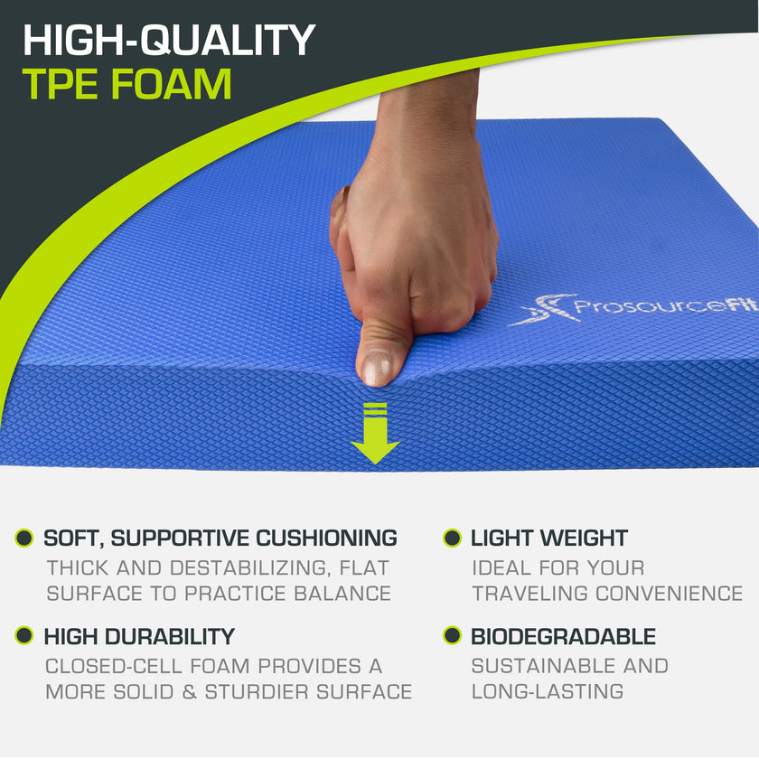 ProsourceFit Exercise Balance Pad – Non-Slip Cushioned Foam Mat & Knee Pad for Fitness and Stability Training, Yoga, Physical Therapy 15.5”x12.75” 🍁 All In One Marketplace Canada