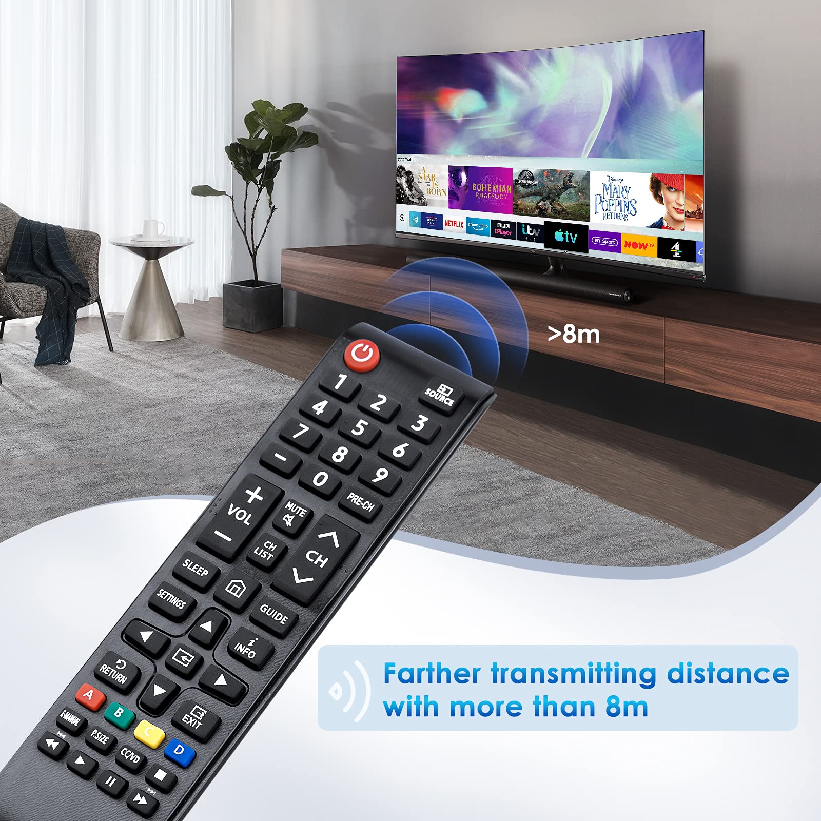 (Pack of 2) Universal Remote for Samsung TV Remote, Replacement for All Samsung Smart TV LED QLED UHD LCD HDTV Frame Curved 4K 8K 3D Series TV 🍁 All In One Marketplace Canada