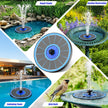 SZMP Solar Fountain Upgrade, 3.5W Solar Powered Bird Bath Fountains with Flower, Outdoor Water Feature Solar Fountain Pump with 7-in-1 Nozzles, 4 Fixed Pipes for Humingbirds, Birdbath, and Garden 🍁 All In One Marketplace Canada