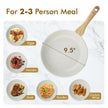 SENSARTE Nonstick Ceramic Frying Pan Skillet, 9.5 Inch Omelet Pan, Healthy Non Toxic Chef Pan, Induction Compatible Egg Pan with Heat Resistant Handle, PFAS-Free 🍁 All In One Marketplace Canada