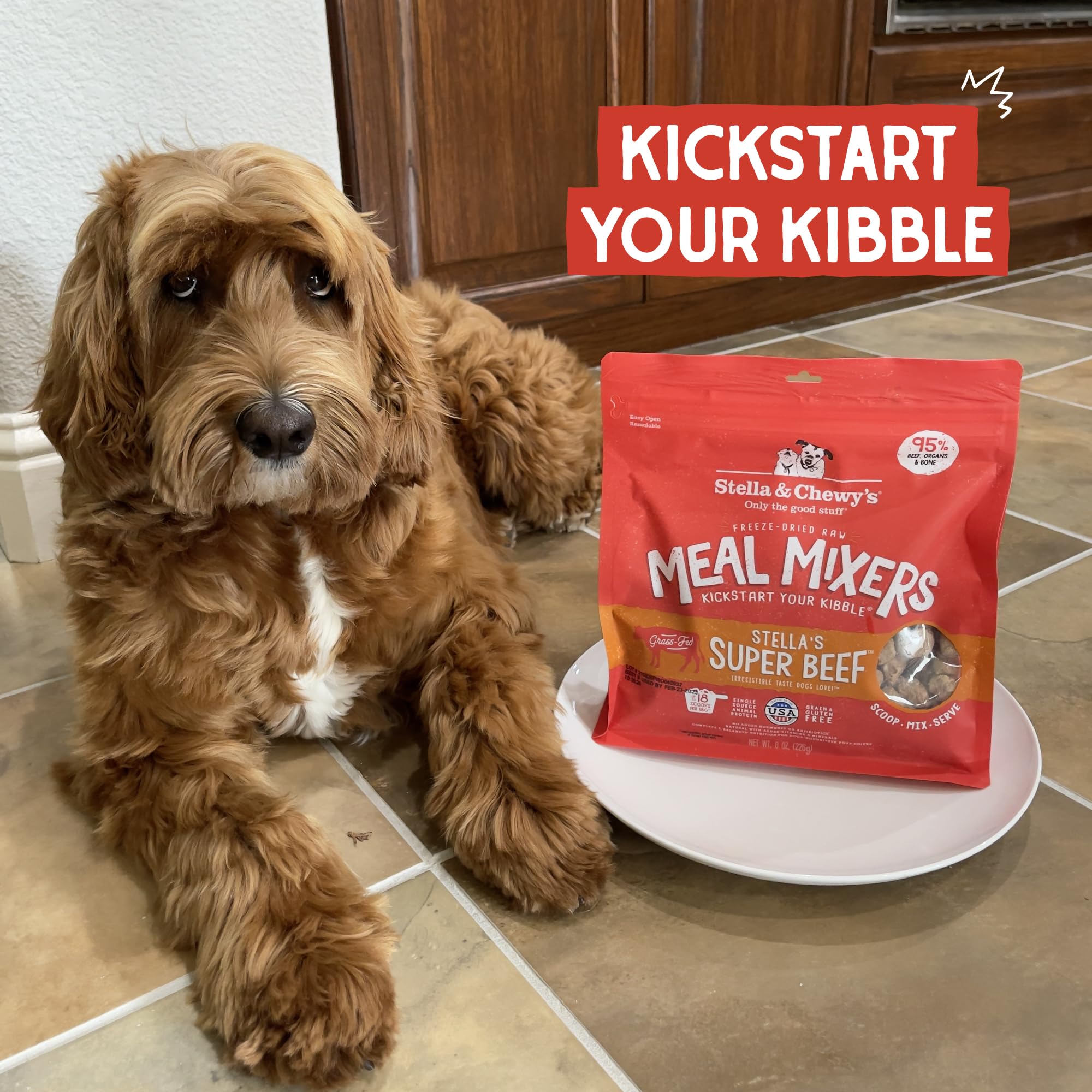 Stella & Chewy’s Freeze Dried Raw Super Beef Meal Mixer – Dog Food Topper for Small & Large Breeds – Grain Free, Protein Rich Recipe – 510g Bag 🍁 All In One Marketplace Canada