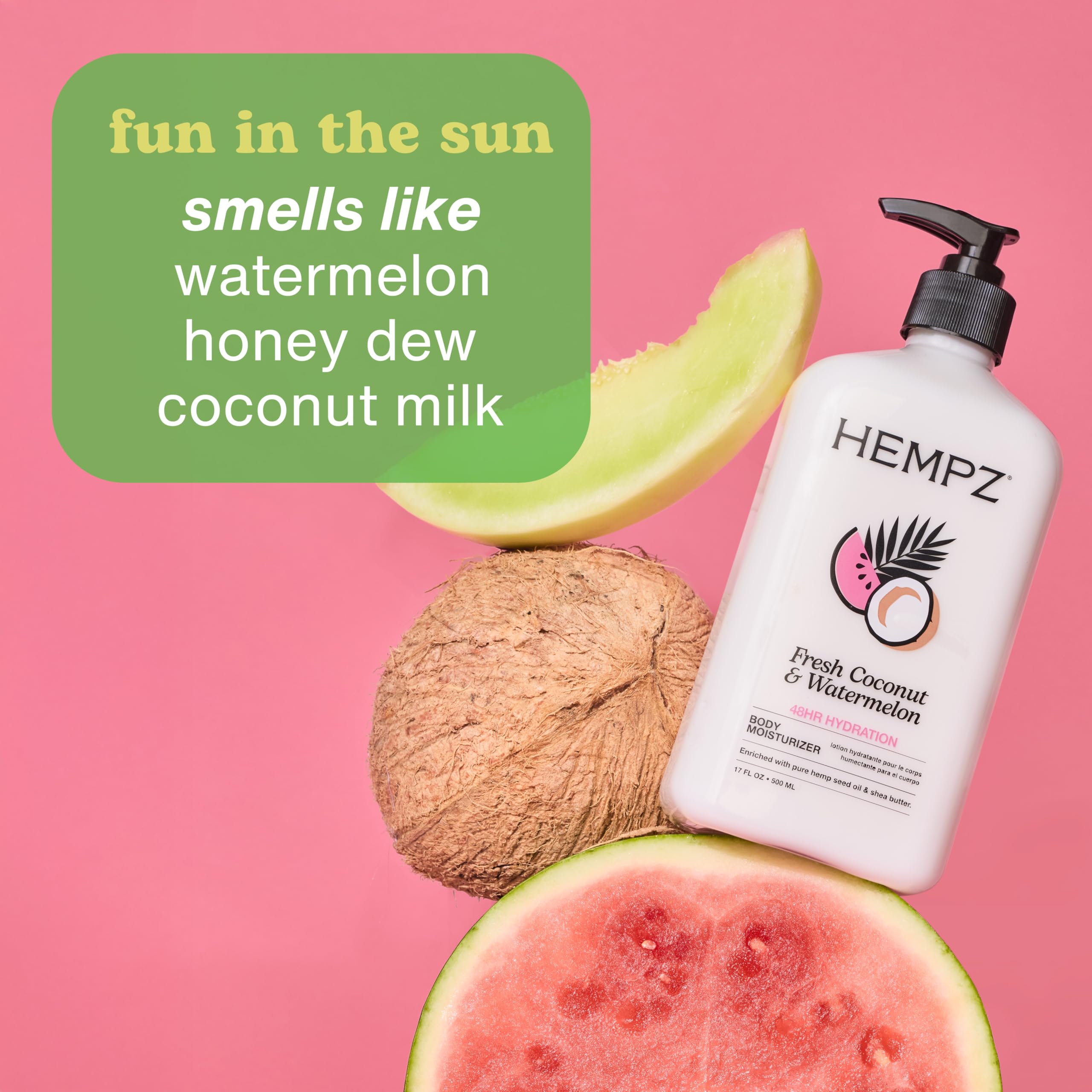 Hempz Body Lotion - Fresh Coconut & Watermelon Daily Moisturizing Cream, Shea Butter Body Moisturizer - Skin Care Products, Hemp Seed Oil - Large 🍁 All In One Marketplace Canada