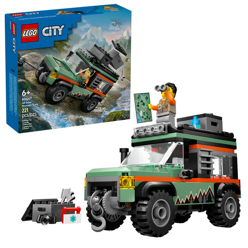 LEGO City Off-Road 4x4 Mountain Truck Toy - Building Toy Set for Kids, Boys and Girls, Ages 6+ - Fun Gift Idea for Ramadan - with Adventurer Minifigure and Accessories - 60447 🍁 All In One Marketplace Canada