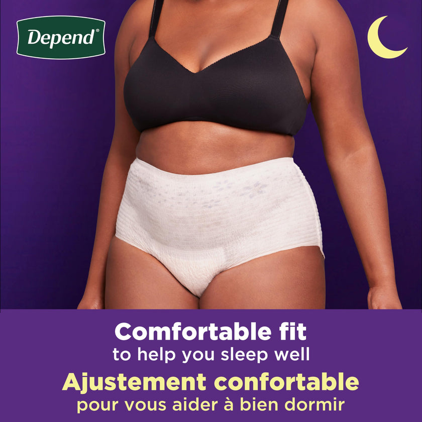 Depend Night Defense Incontinence Underwear for Women, XL, Blush, 20 Count 🍁 All In One Marketplace Canada