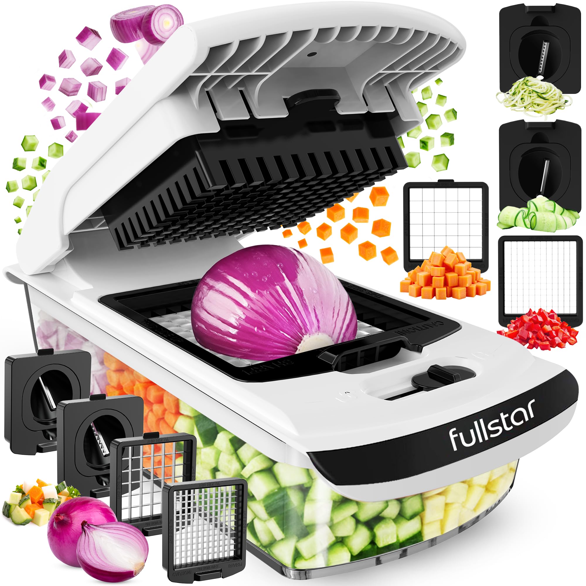 Fullstar Pro Original - Vegetable Chopper, Cutter & Spiralizer - 4 Blades 🍁 All In One Marketplace Canada