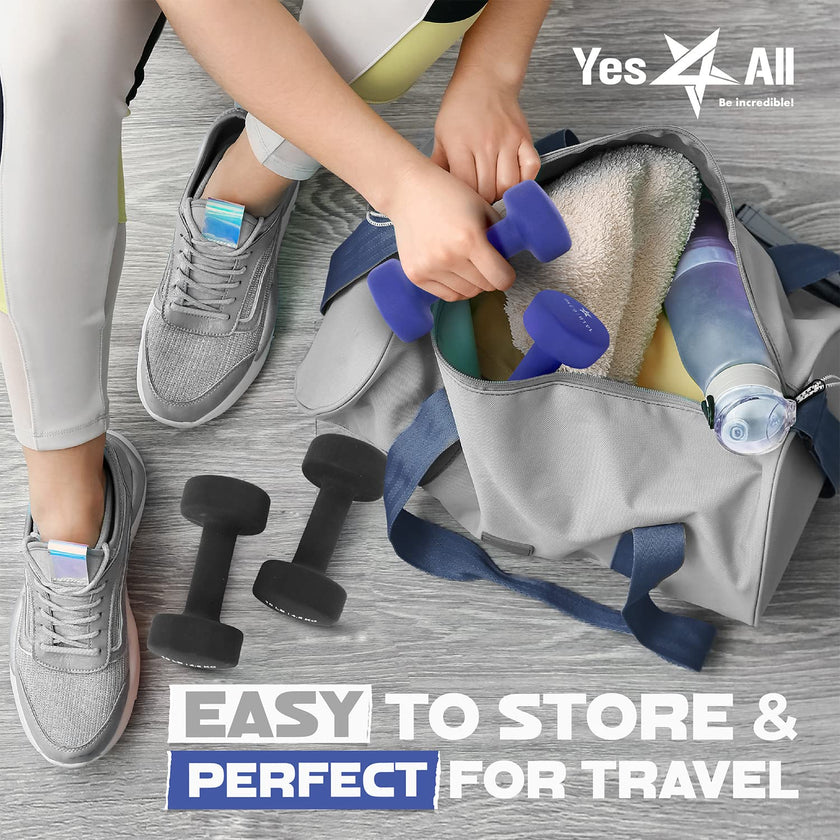 Yes4All Dumbbell Neoprene, poids et haltere, Weight Set, Hand Weights for Women, Dumbbells Pair, Free Weights (D. Blue - 6lbs) 🍁 All In One Marketplace Canada