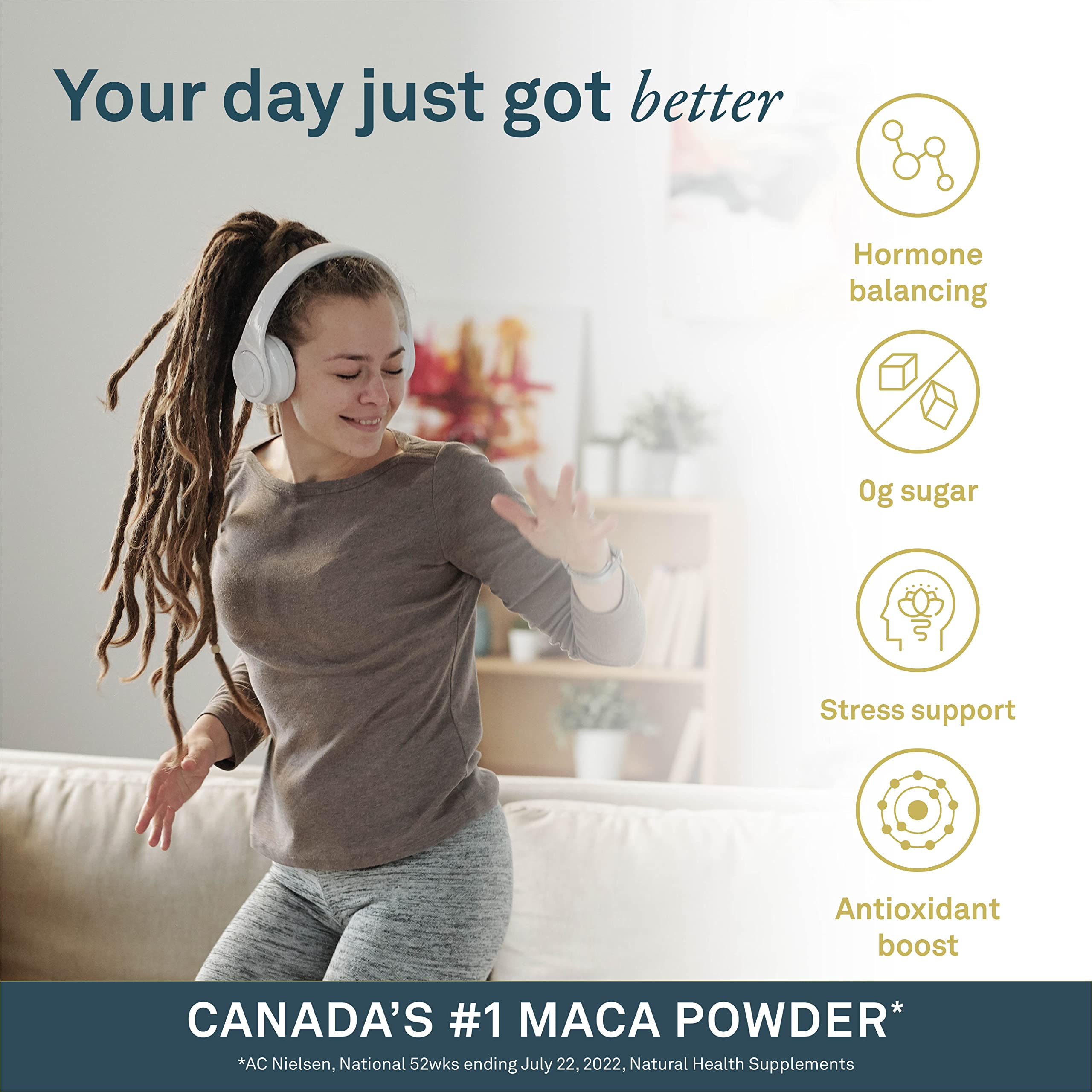 Organika Maca Certified Organic Powder- Gelatinized for High Bioavialability, Hormone Balance, Adaptogen to Help with Stress and Energy- 400g 🍁 All In One Marketplace Canada