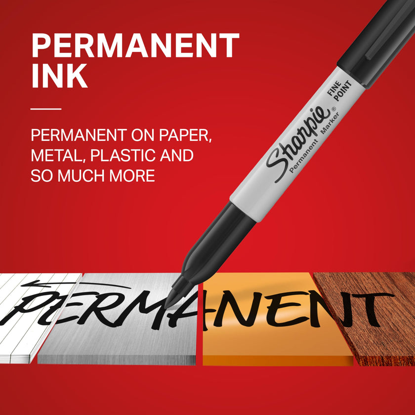 Sharpie Permanent Markers, Fine Point, Black, 12 Count 🍁 All In One Marketplace Canada