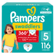 Pampers Diapers - Swaddlers 360° - Size 5, up to 100% Leakproof Comfy Dry Fit, EZ Off Tabs Designed for Easy Changes, Pull On Diaper, 1 Pack (Count of 116) 🍁 All In One Marketplace Canada