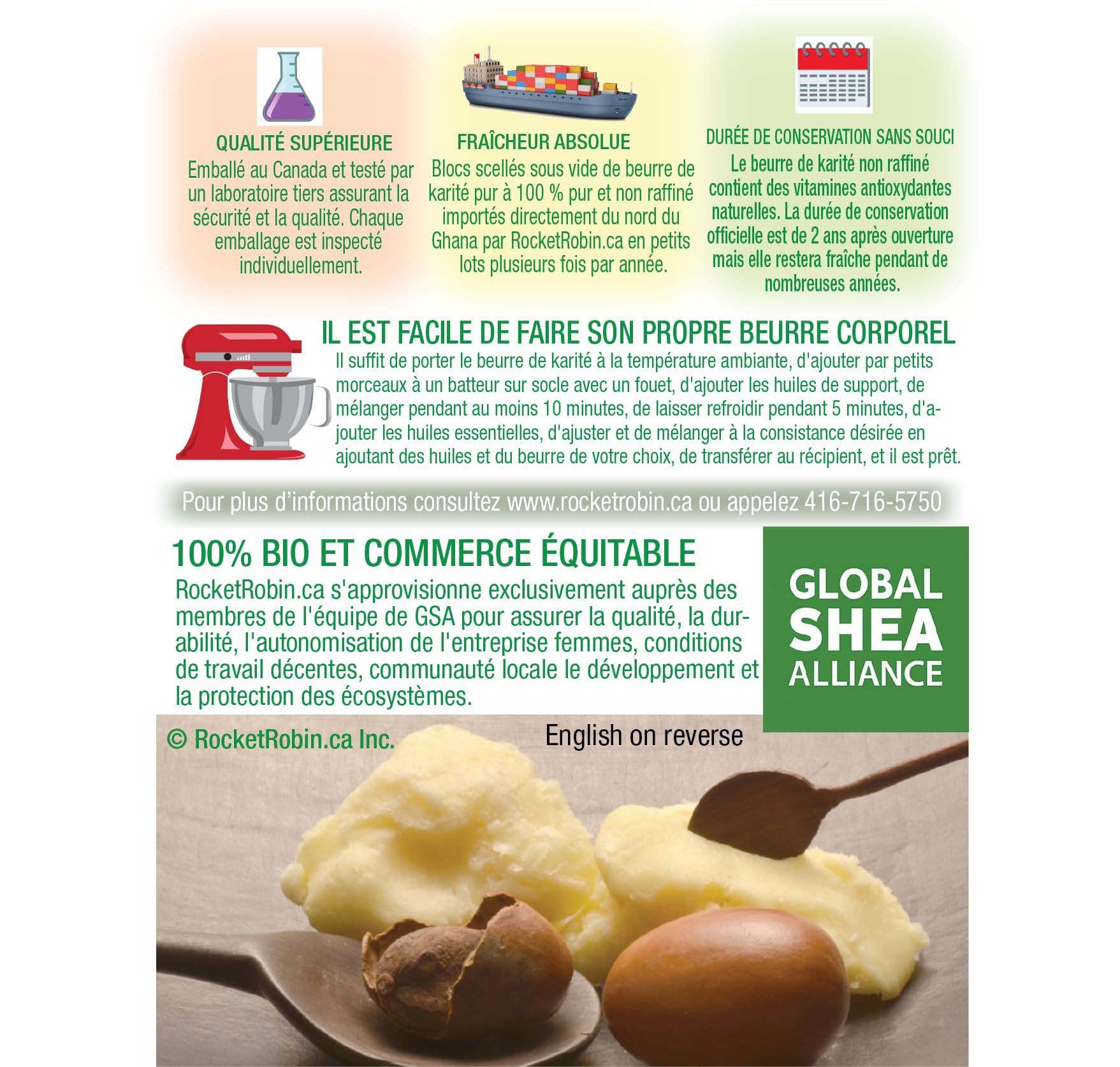 Shea Butter Organic Unrefined 100% Pure Grade A 1 KG 2.2 LBS 🍁 All In One Marketplace Canada