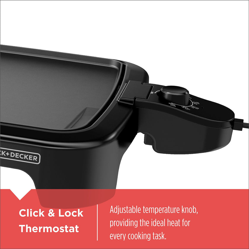 BLACK+DECKER Family-Sized XL Electric Griddle with Removable Drip Tray 🍁 All In One Marketplace Canada