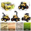 Construction Monster Truck Toys - 4pcs Excavator, Mixer, Crane, Dump Trucks Toy | Push and Go Friction Powered Cars Stunt Vehicles Playset | Kids Birthday Party Favors Gifts for 3+ Year Old Boys Girls 🍁 All In One Marketplace Canada