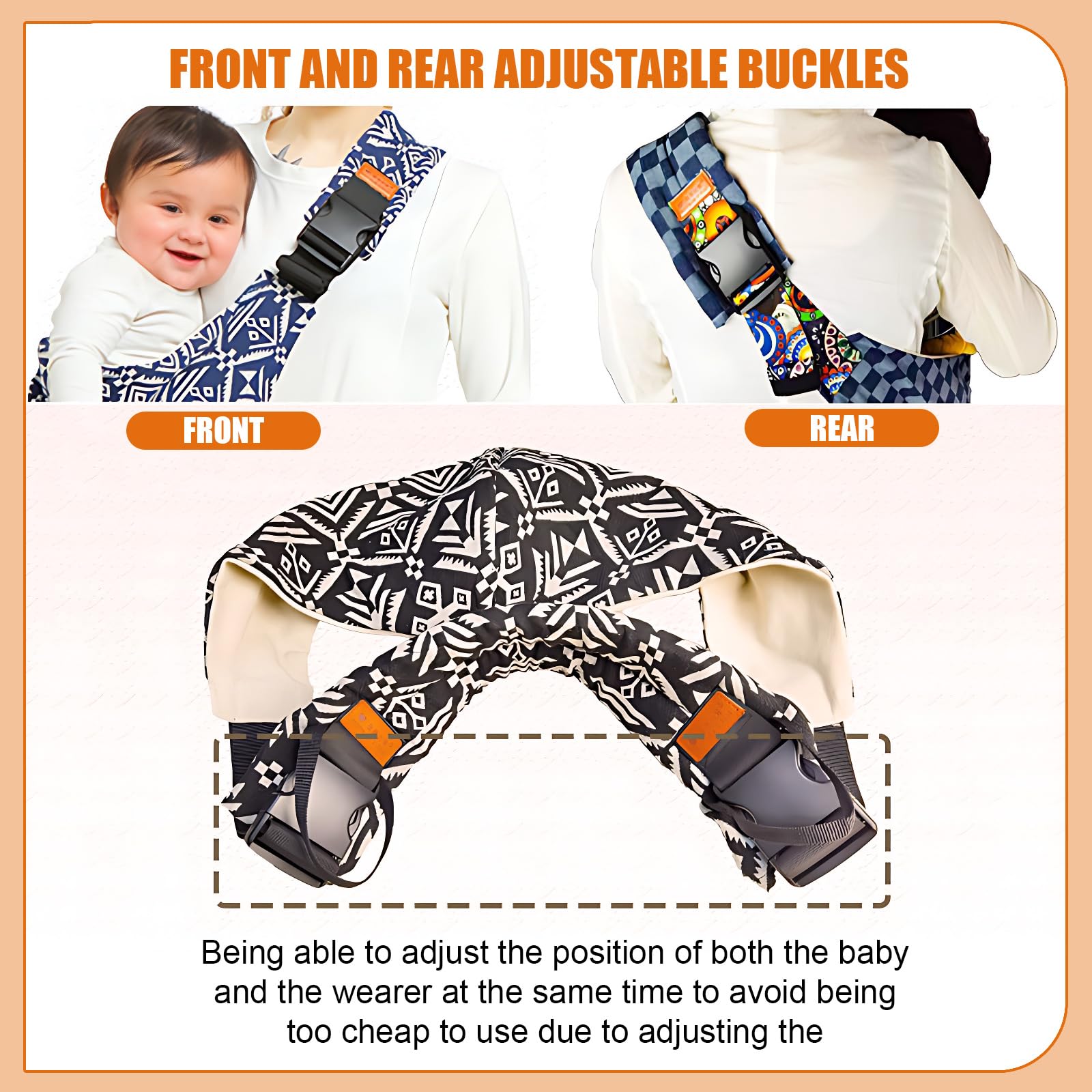 Baby Sling Carrier,2026 New Baby Carrier, Adjustable Baby Sling, Anti-Slip Hip Seat Portable Toddler Carrier,Carrying 10-30 lbs(Black) 🍁 All In One Marketplace Canada