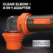 Camco RhinoFLEX 15' Camper/RV Sewer Hose Kit — Includes 4-in-1 Adapter, Clear Elbow, & Caps — Connects to 3″ Slip & 3″, 3 1/2″, 4″ NPT Threaded Sewer Connections (39770) 🍁 All In One Marketplace Canada