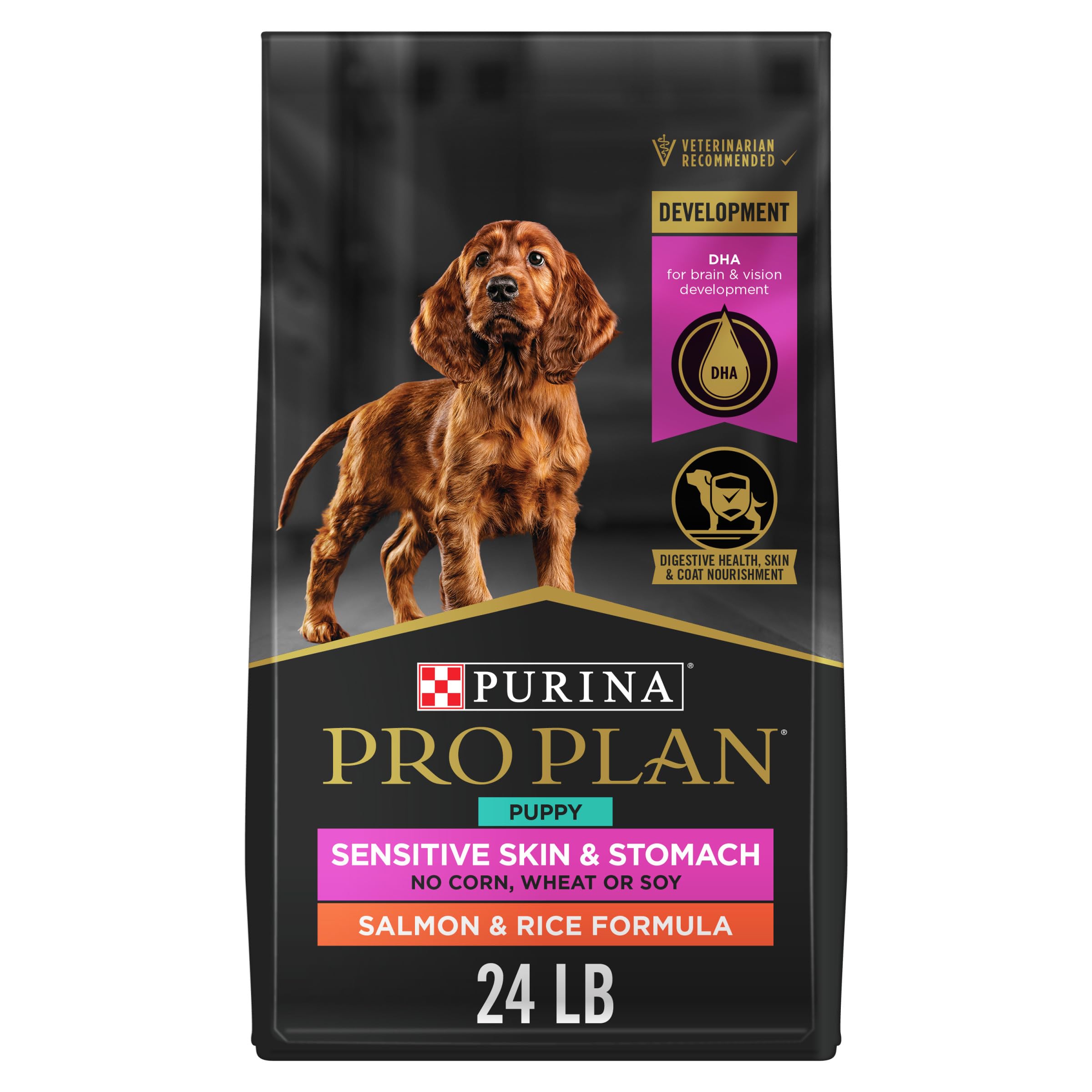 Purina Pro Plan Dry Puppy Food, Development Sensitive Skin & Stomach Salmon & Rice - 10.9 kg Bag (1 Pack) 🍁 All In One Marketplace Canada