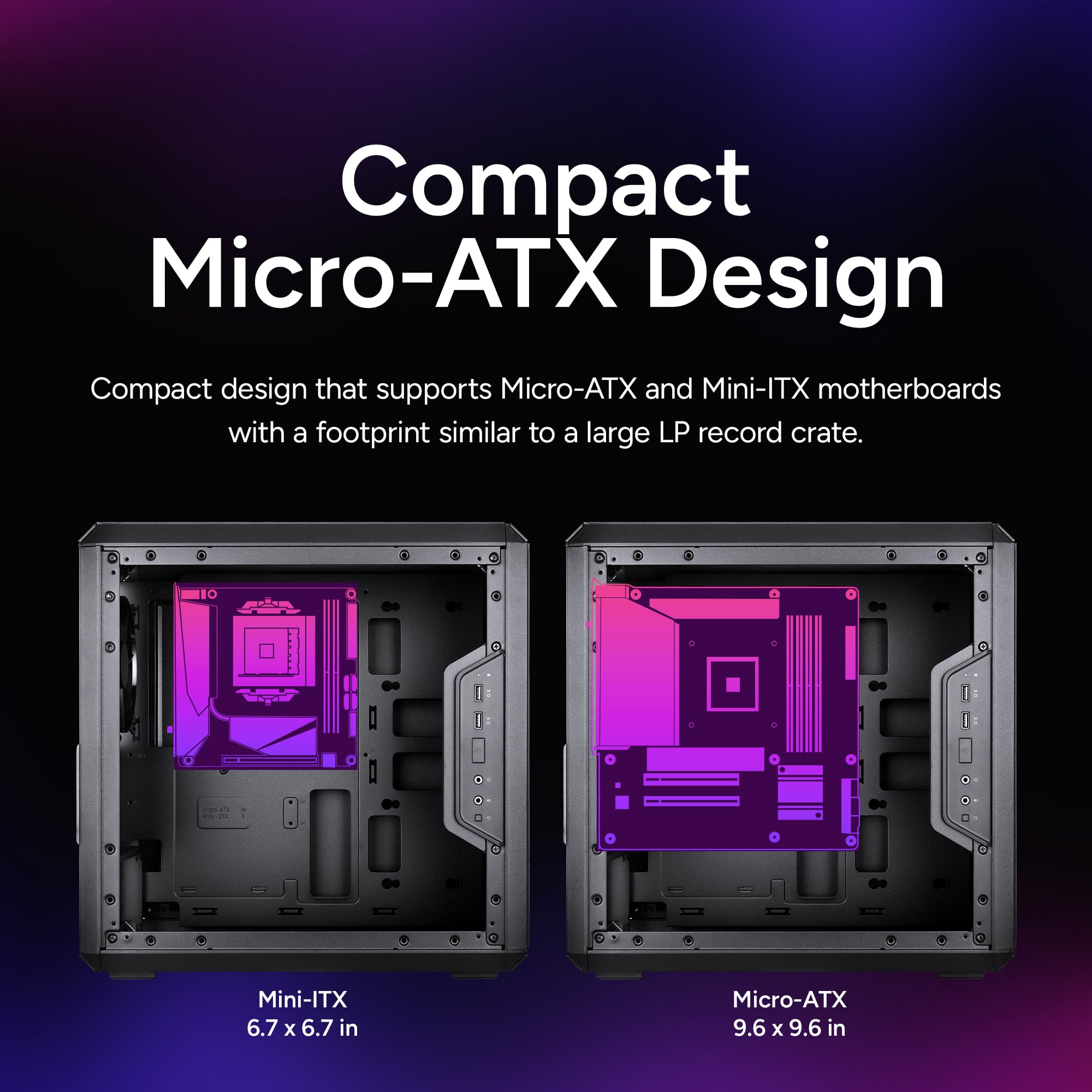 Cooler Master MasterBox Q300L Micro-ATX Tower with Magnetic Design Dust Filter, Transparent Acrylic Side Panel, Adjustable I/O & Fully Ventilated Airflow, Black (MCB-Q300L-KANN-S00) 🍁 All In One Marketplace Canada