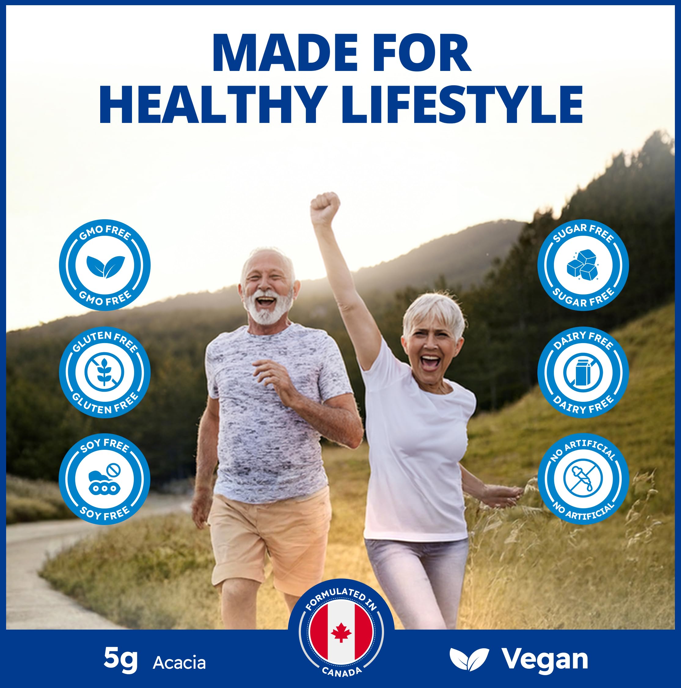 CanPrev Organic Fibre Feel Powder 325g, 65 Servings, Unflavoured & Easy to Mix, Promotes Digestive Wellness & Regularity, Quick-Dissolving & Gentle, Natural Ingredients, Perfect for Smoothies & Shakes 🍁 All In One Marketplace Canada