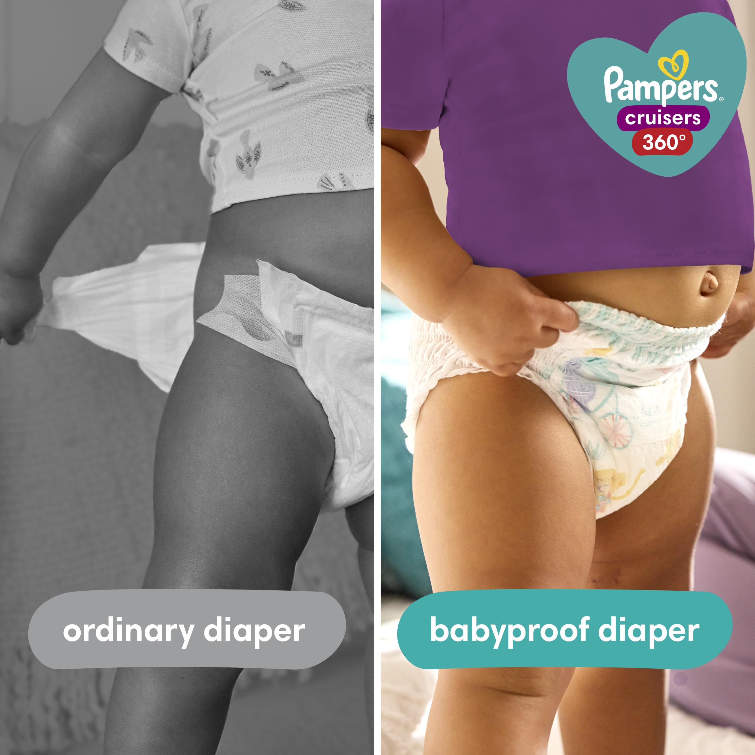 Pampers Cruisers 360 Pull-On Diapers, Size 7, Babyproof up to 100% leakproof diaper, 1 Pack (Count of 88) 🍁 All In One Marketplace Canada
