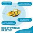 Outward Hound Granby Splash Dog Life Jacket with Handle, Reflective Floating Vest for Swimming & Boating, Maximum Buoyancy, All Skill Levels, Extra-Small Dogs & Puppies (11–15