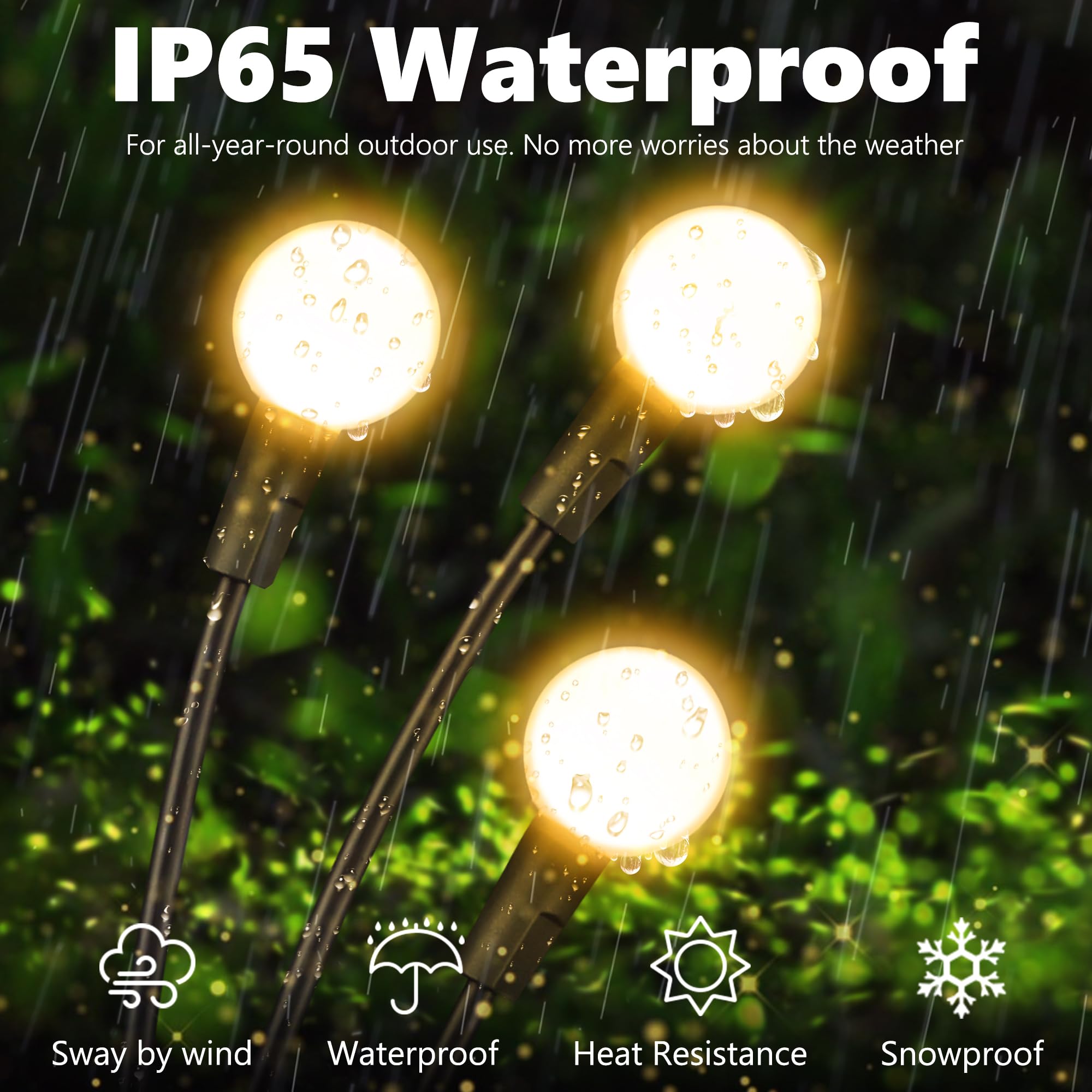 iBaycon 4 Pack Solar Firefly Lights Garden Pathway Outdoor Decor Warm White 🍁 All In One Marketplace Canada