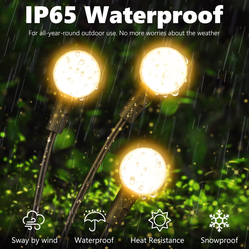 iBaycon 4 Pack Solar Firefly Lights Garden Pathway Outdoor Decor Warm White 🍁 All In One Marketplace Canada